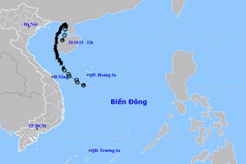 Vùng áp thấp tiếp tục suy yếu và tan dần. (Nguồn: nchmf.gov.vn)