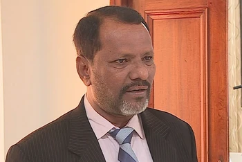 Giáo sư G. Jayachandra Reddy, cựu Giám đốc Trung tâm Nghiên cứu Đông Nam Á và Thái Bình Dương, Đại học Sri Venkateswara, Ấn Độ. (Ảnh: Huy Lê /TTXVN)