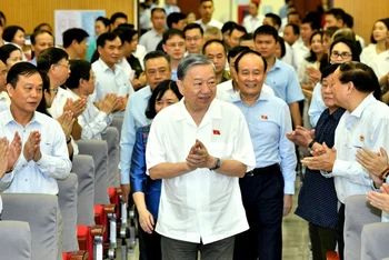 Tổng Bí thư Tô Lâm và các đại biểu dự hội nghị. (Ảnh: ĐĂNG KHOA)