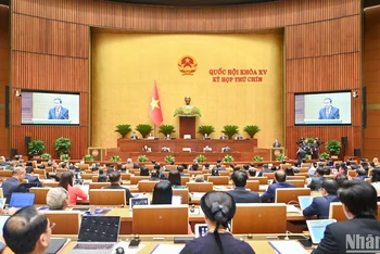 Toàn cảnh phiên khai mạc Kỳ họp thứ 9, Quốc hội khóa XV. (Ảnh: DUY LINH)