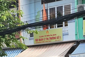 Trụ sở Đội quản lý thị trường số 3, nơi 4 cán bộ quản lý thị trường Long An đánh bạc.