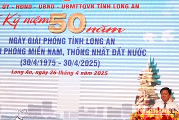 Bí thư Tỉnh ủy Long An Nguyễn Văn Quyết đã ôn lại truyền thống lịch sử hào hùng vùng đất và con người Long An.