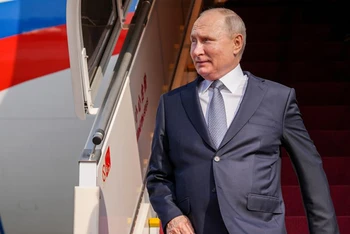 Tổng thống Nga Vladimir Putin thăm Trung Quốc. (Ảnh: TASS)