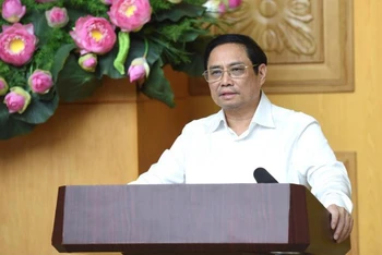 Thủ tướng Phạm Minh Chính phát biểu chỉ đạo phiên họp.