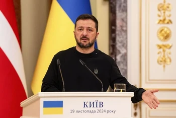 Tổng thống Ukraine Volodymyr Zelensky. (Ảnh: Kyodo/TTXVN)