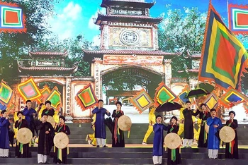 Dân ca Quan họ Bắc Ninh được UNESCO tôn vinh là di sản văn hóa phi vật thể đại diện của nhân loại. (Ảnh: ĐỨC TOÀN)