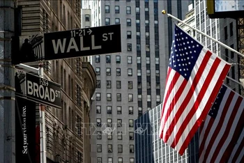 Tòa nhà Chứng khoán New York ở Phố Wall, New York, Mỹ. (Ảnh: AFP/TTXVN)