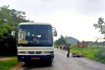 Hiện trường vụ tai nạn.