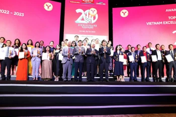 Quang cảnh Lễ trao Thương hiệu Mạnh Việt Nam.