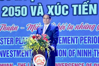 Thủ tướng Phạm Minh Chính phát biểu ý kiến tại Hội nghị.