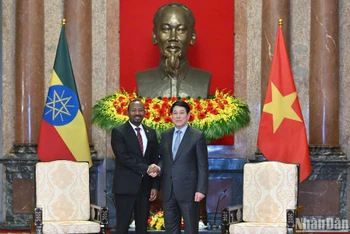 Chủ tịch nước Lương Cường tiếp Thủ tướng Cộng hòa Dân chủ Liên bang Ethiopia Abiy Ahmed Ali.