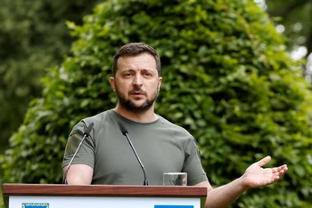 Tổng thống Ukraine Volodymyr Zelensky. (Ảnh: AFP/TTXVN)