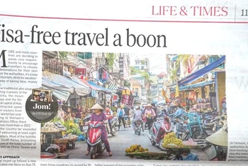 Trang báo New Straits Times đăng bài viết.