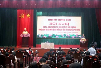 Hội nghị quán triệt các nghị quyết, kết luận của Đảng ở tỉnh Hưng Yên.