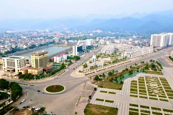 Một góc thành phố Hòa Bình, tỉnh Hòa Bình.