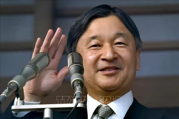 Nhật hoàng Naruhito phát biểu trước người dân trong Thông điệp mừng năm mới 2020 tại Hoàng Cung ở Tokyo. Ảnh tư liệu: AFP/TTXVN