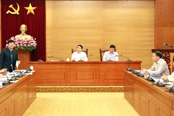 Chủ tịch Ủy ban nhân dân tỉnh Vĩnh Phúc Lê Duy Thành phát biểu chỉ đạo.