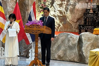 Đại sứ Việt Nam tại Thái Lan Phạm Việt Hùng phát biểu tại buổi lễ.