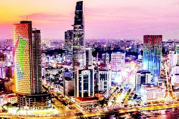 Khu vực trung tâm Thành phố Hồ Chí Minh được đề xuất trong quy hoạch xây dựng Trung tâm tài chính quốc tế. (Ảnh THÀNH ĐẠT)