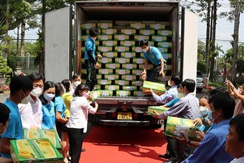 Lô xoài xuất khẩu đầu tiên của Đồng Tháp sang châu Âu (Ảnh: Hữu Nghĩa).