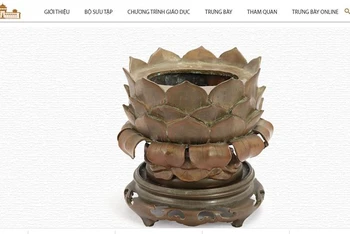 Hiện vật được giới thiệu online tại Bảo tàng Lịch sử quốc gia.
