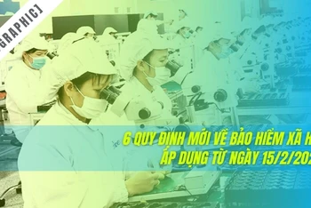 [Infographic] 6 quy định mới về bảo hiểm xã hội áp dụng từ ngày 15/2/2023