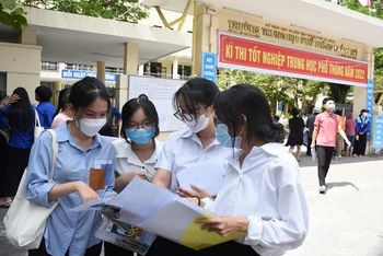 Thí sinh dự kỳ thi tốt nghiệp THPT năm 2022 tại Đà Nẵng. (Ảnh: Anh Đào)