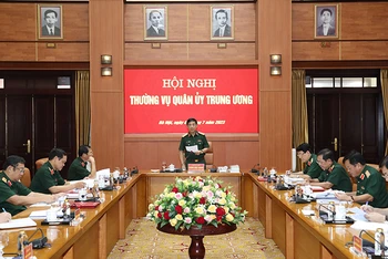 Quang cảnh Hội nghị Thường vụ Quân ủy Trung ương (Ảnh: Mod.gov.vn)