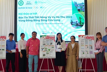 Bản tin Thời tiết nông vụ của các tỉnh Bạc Liêu, An Giang và Kiên Giang đứng đầu bình chọn bản tin hiệu quả tại hội thảo. (Ảnh: Ban tổ chức)