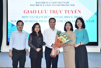 Các đại biểu tham dự giao lưu trực tuyến. (Ảnh: HSS)