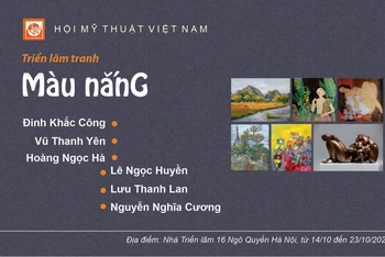 Triển lãm của 6 họa sĩ, nhà điêu khắc diễn ra từ ngày 14 đến 23/10. (Ảnh: Ban tổ chức)