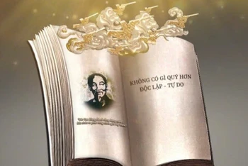 Bản thiết kế tác phẩm "Trang sử vàng" của nghệ nhân Bùi Văn Tự.