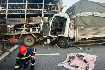 Hiện trường vụ tai nạn.