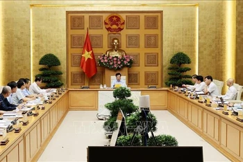 Quang cảnh Phiên họp lần thứ 8 của Ủy ban Chỉ đạo quốc gia về Cơ chế một cửa ASEAN, Cơ chế một cửa quốc gia và tạo thuận lợi thương mại. (Ảnh: TTXVN)