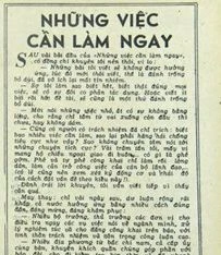 Những việc cần làm ngay (Bài 14)