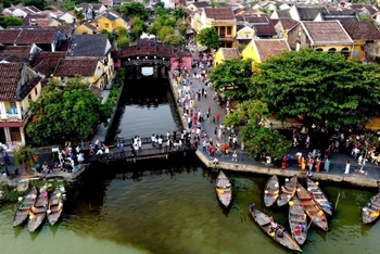 Điểm du lịch tại Hội An, tỉnh Quảng Nam thu hút du khách.