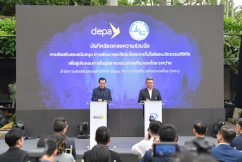 Lễ ký kết biên bản ghi nhớ giữa Depa và TAT. (Ảnh: NAM ĐÔNG)