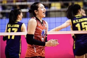 Tay đập nổi tiếng Sasipaporn Janthawisut - thành viên đội tuyển Thái Lan chính thức đầu quân cho đội bóng chuyền Geleximco Thái Bình trong mùa giải 2023. (Ảnh: Sở Văn hóa, Thể thao và Du lịch tỉnh Thái Bình cung cấp)