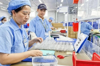 Công nhân sản xuất tại Công ty TNHH Daiwa Việt Nam, Khu Công nghiệp Hòa Khánh.