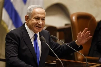 Thủ tướng Israel Benjamin Netanyahu phát biểu trước Quốc hội ở Jerusalem, ngày 29/12/2022. (Ảnh: AFP/TTXVN)