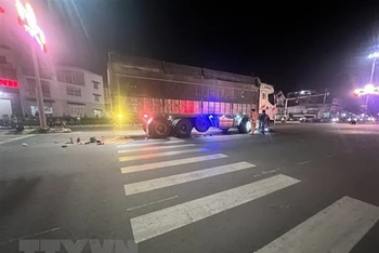 Hiện trường vụ tai nạn. 