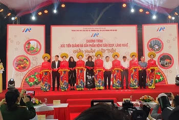 Các đại biểu cắt băng khai mạc Chương trình.