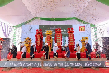 Lễ khởi công xây dựng dự án Khu công nghiệp 3B của KCN Việt Nam tại Bắc Ninh.