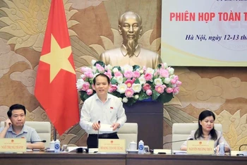 Chủ nhiệm Ủy ban Pháp luật Hoàng Thanh Tùng chủ trì phiên họp.