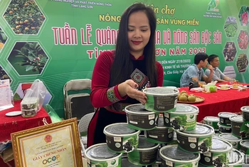 Thạch đen Hồng Nhung, Lạng Sơn, sản phẩm OCOP 3 sao. (Ảnh: NGỌC KHÁNH)