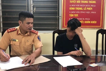 Đối tượng H.P.P tại Cơ quan Cảnh sát điều tra.
