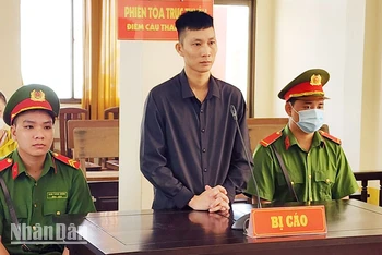 Bị cáo Nguyễn Thành Lượng tại phiên tòa sáng 29/9.
