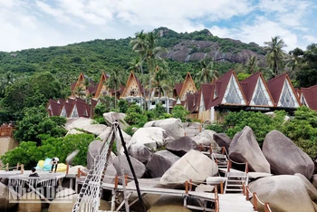 Một trong ba homestay ở xã Lại Sơn, huyện Kiên Hải, tỉnh Kiên Giang bị xử phạt.