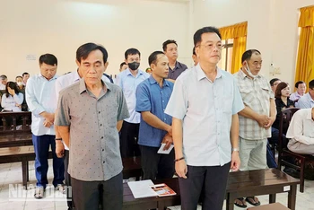 Các bị cáo tại phiên tòa.