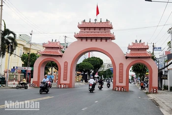 Cổng Tam Quan tại thành phố Rạch Giá, tỉnh Kiên Giang.